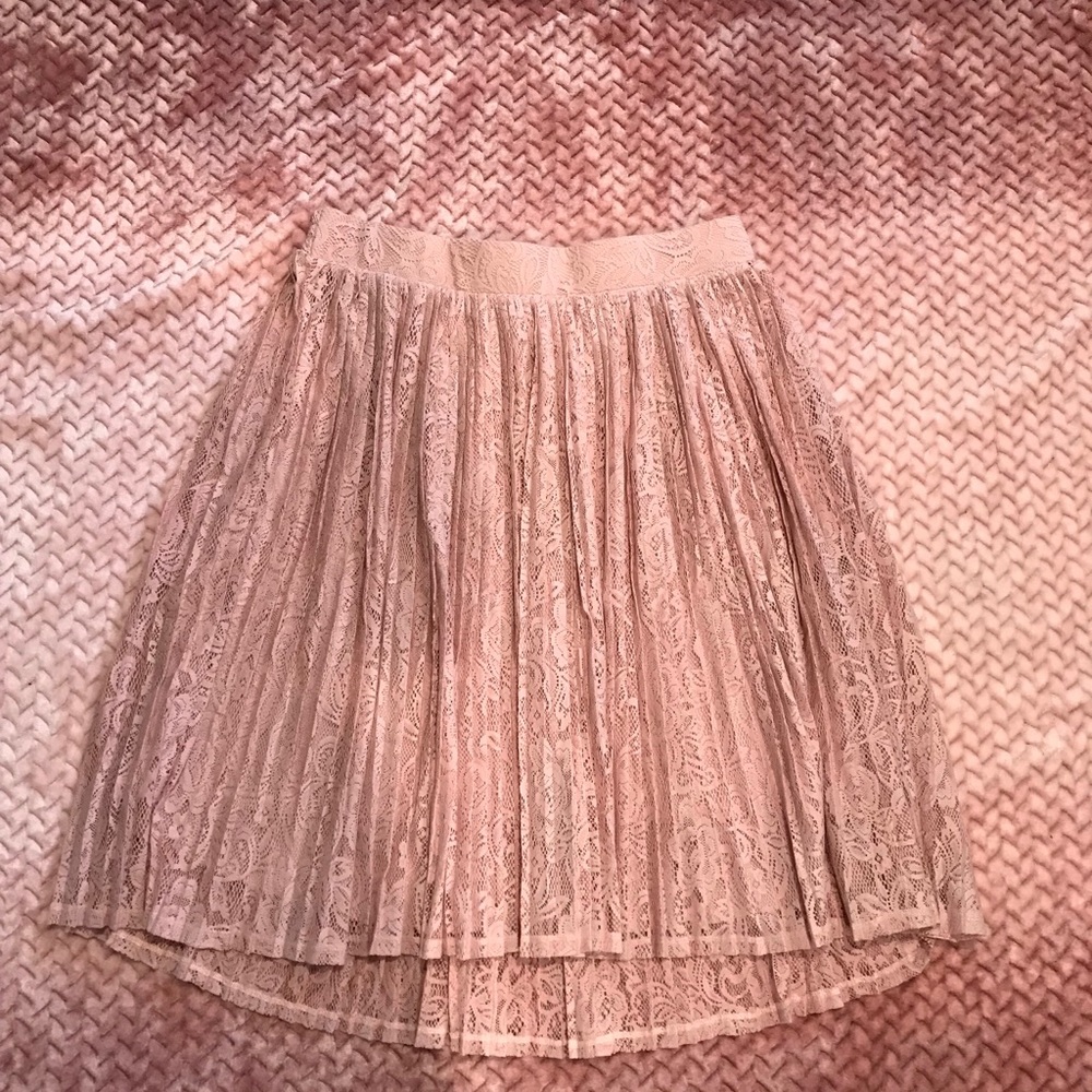 Flowy lace skirt.